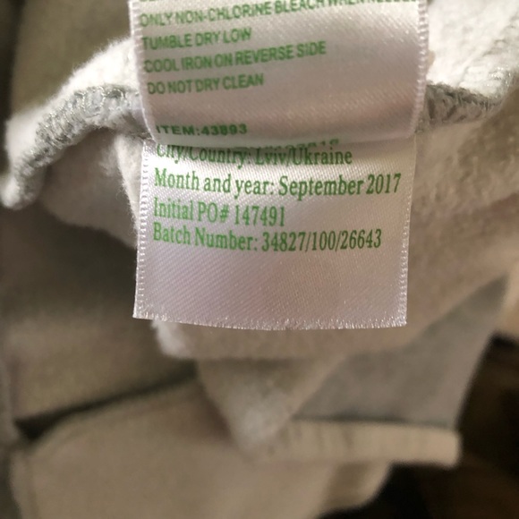 Garnet Hill Kids Gray Embroidered Sleeve Asymmetrical Hooded Lightweight Jacket - Picture 6 of 6